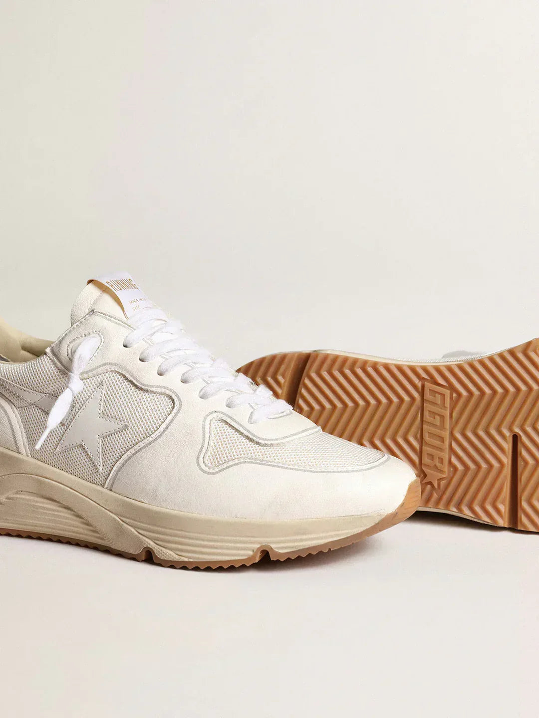 GGDB - Running Sole homme en résille et nappa blancs