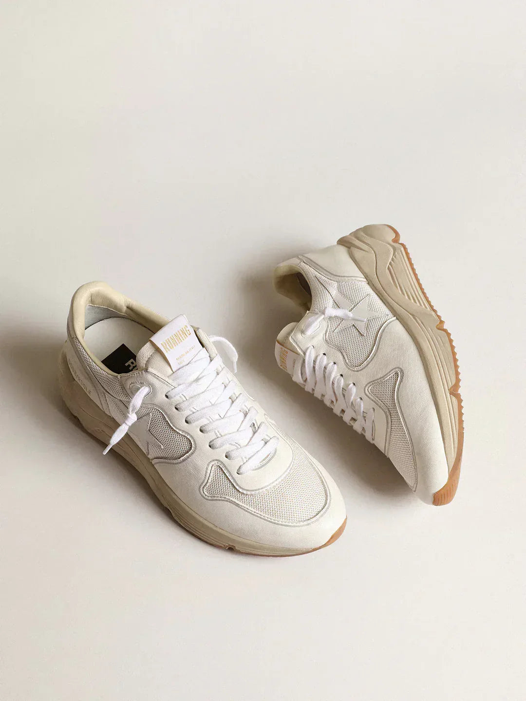 GGDB - Running Sole homme en résille et nappa blancs