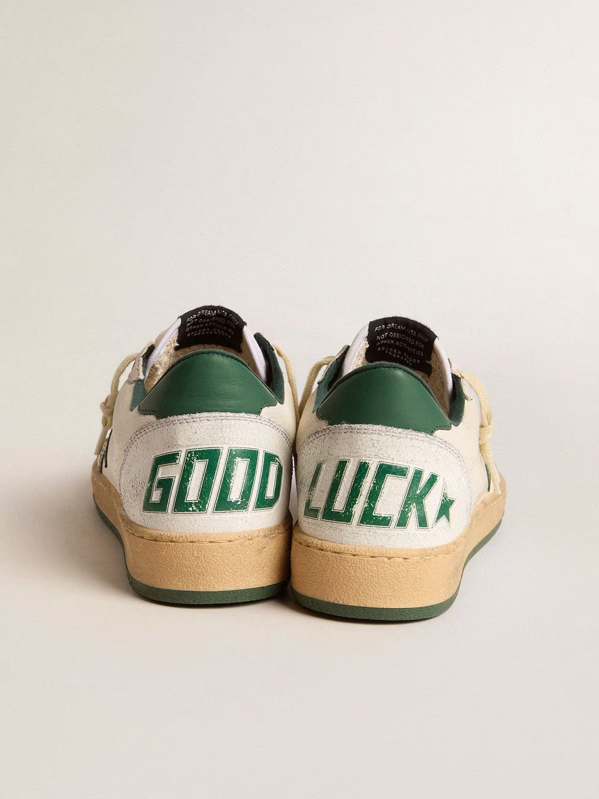 Ball Star Wishes pour homme en cuir nappa blanc avec étoile et contrefort en cuir vert