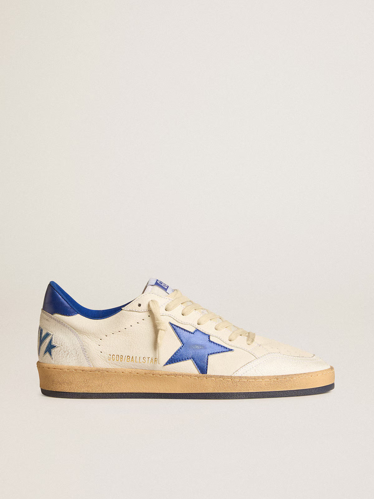 Ball Star Wishes pour homme en cuir nappa blanc avec étoile et contrefort bleuet