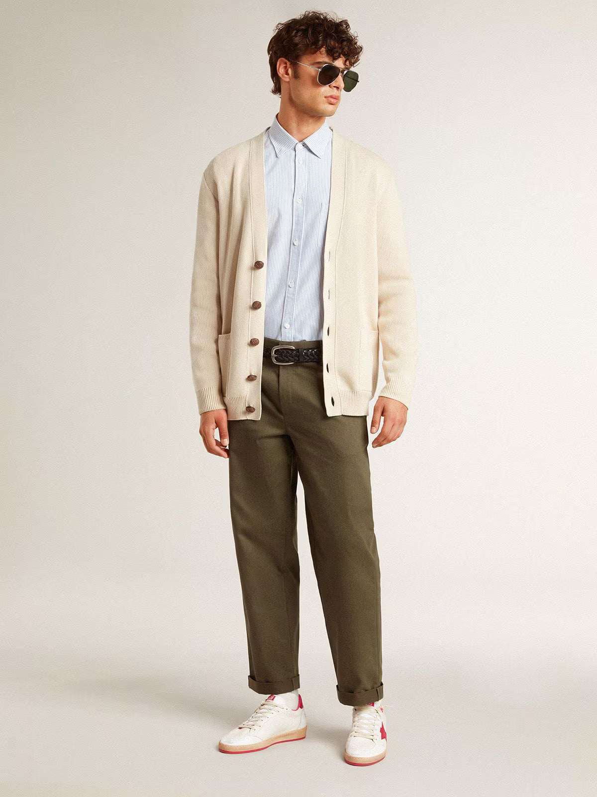 Ball Star Wishes pour homme en cuir blanc avec étoile et contrefort rouges