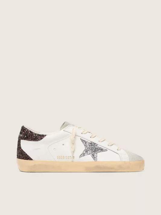 Super-Star avec étoile argentée et contrefort à paillettes marron